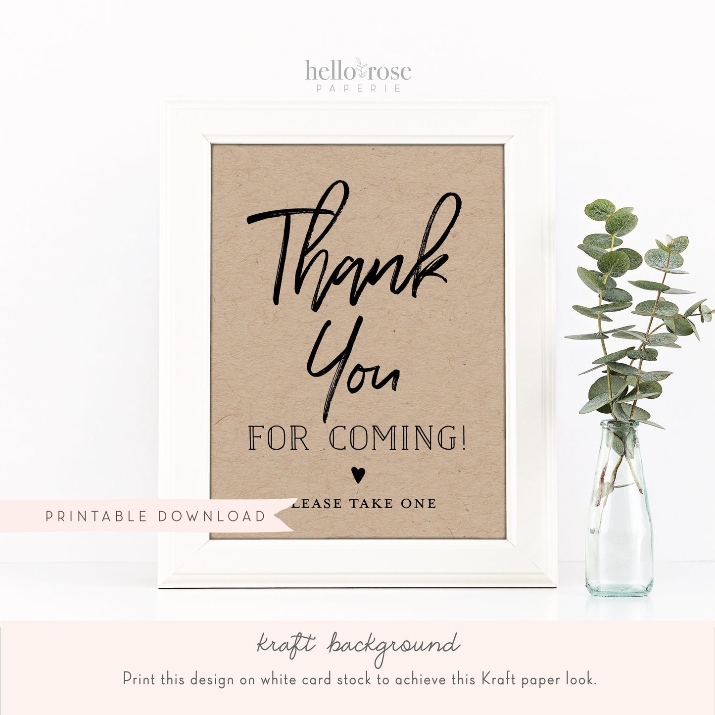 Thank You for Coming Please Take One Printable Sign . Favors Table . Wedding Bridal Baby Shower Bachelorette Party . Instant Download 8x10