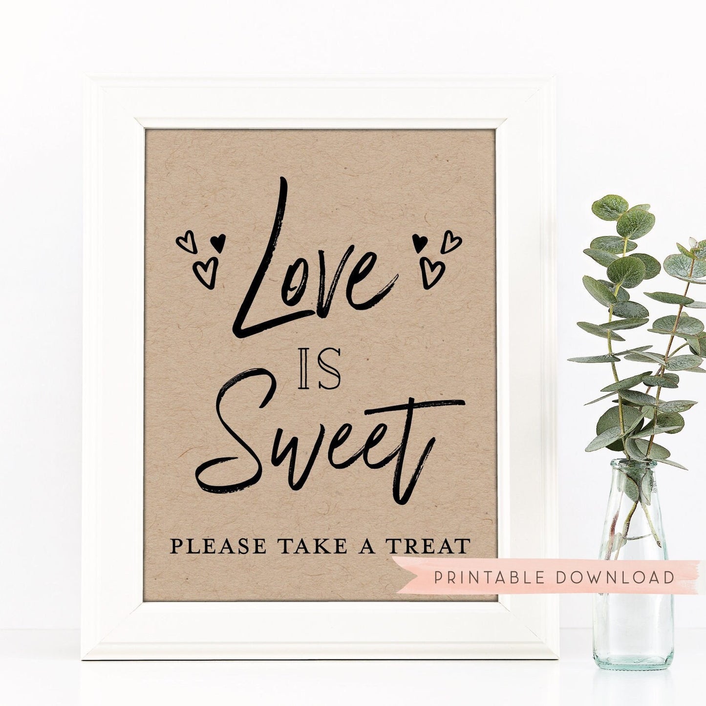 Love is Sweet Take a Treat Favors Sign . Printable Wedding Bridal Shower . Bachelorette Hens Anniversary Party . Instant Download 8x10