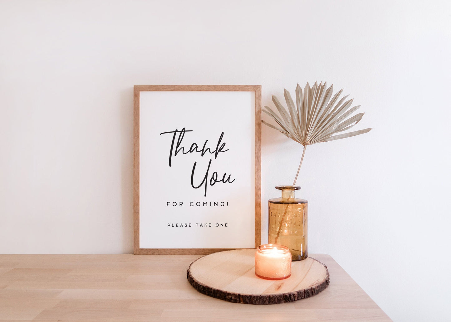Thank You for Coming PRINTABLE Sign . Minimalist Boho Baby Bridal Shower Wedding Engagement Bachelorette Hens Party . 8x10 Instant Download