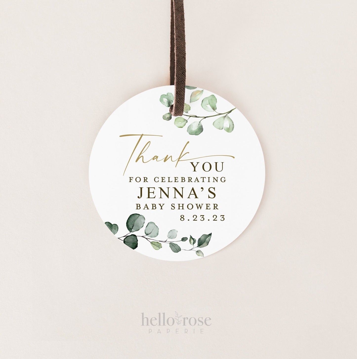 PRINTABLE Thank You Baby Shower Tags Stickers Labels . Personalized Baby Shower Sprinkle Sip and See Favors . 2.25" Digital Download PDF