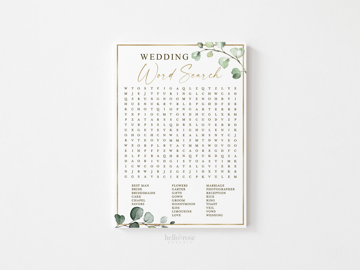 PRINTABLE Bridal Shower Games Bundle . 14 Best Selling Games of 2022 . Instant Digital Download Printable Package . Greenery & Gold G2