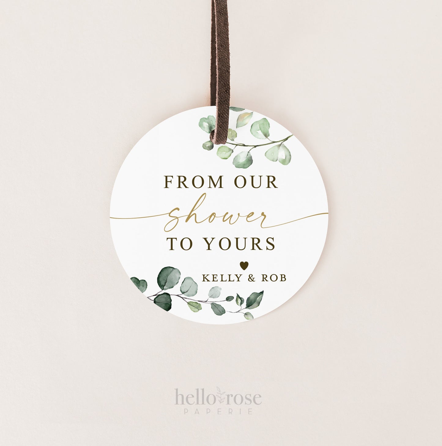 PRINTABLE From Our Shower to Yours Tags . Bridal or Couples Shower . Stickers Labels . Personalized Party Favor Tags . Digital Download PDF