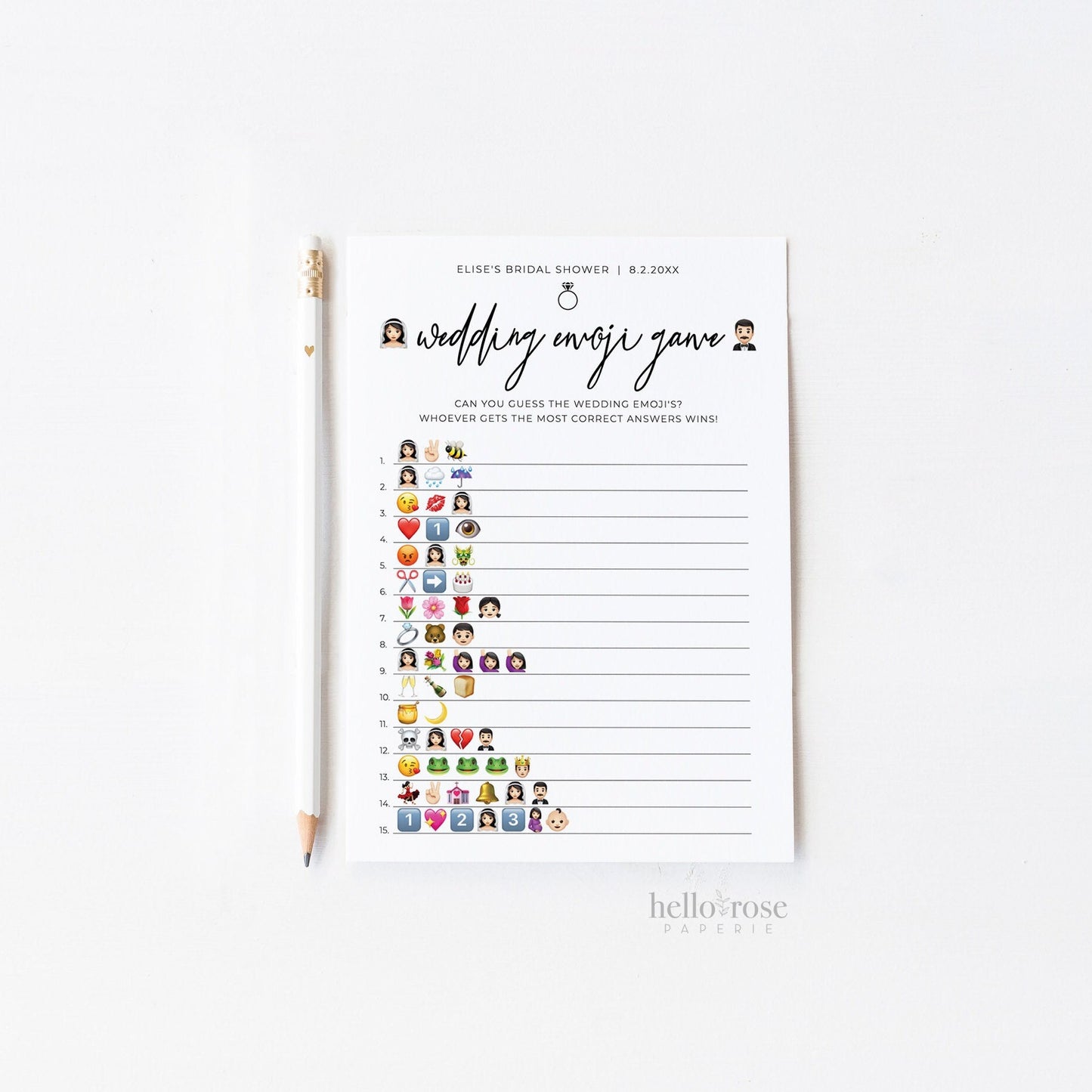 Minimalist Bridal Shower Games Bundle . 25 Editable Printable Games . Best Sellers . Editable Template . Instant Download Templett