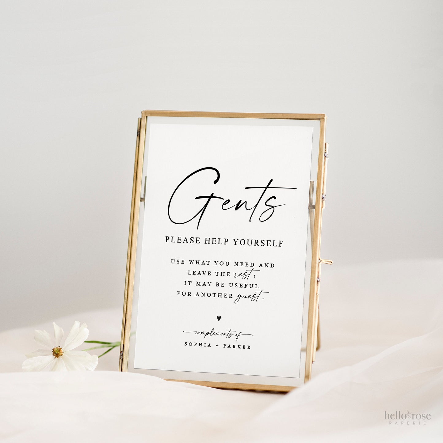 Wedding Bathroom Basket Printable Signs . Ladies and Gents Wedding Restroom . Please Help Yourself . Template Instant Download Templett SM-T