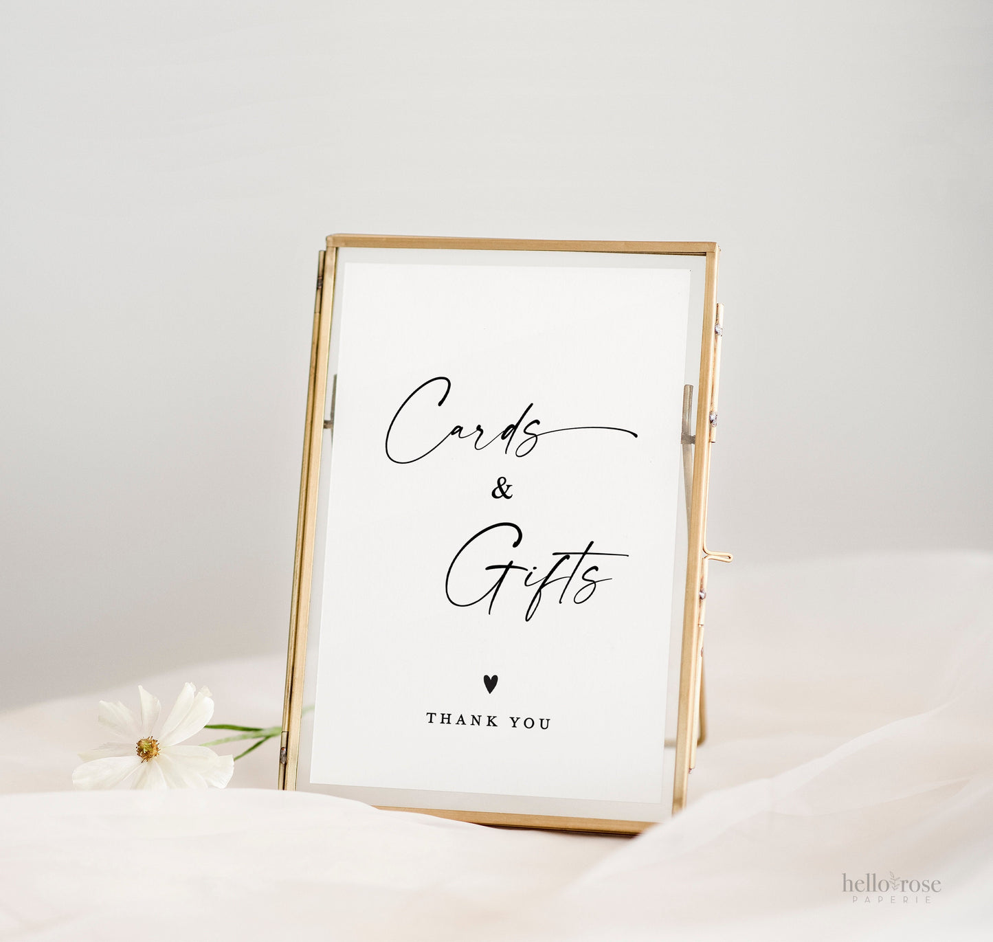 Cards and Gifts Simple Modern Sign . Wedding Baby Bridal Shower Birthday Party . PRINTABLE Editable Template Instant Download Templett SM-T