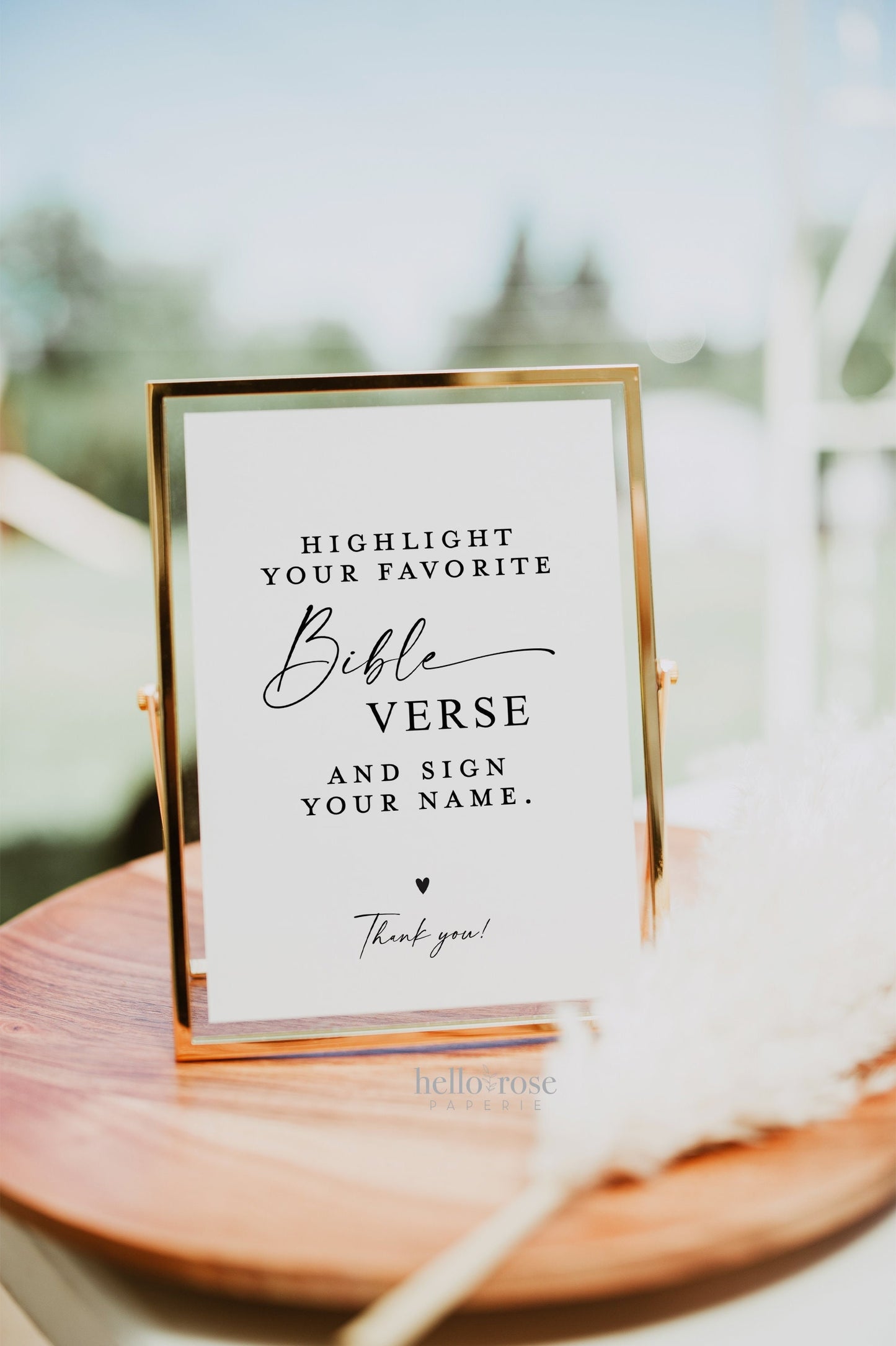 Highlight Your Favorite Bible Verse Guestbook Sign Printable Template . Minimalist Wedding Baby Bridal Shower Instant Download Templett SM-T