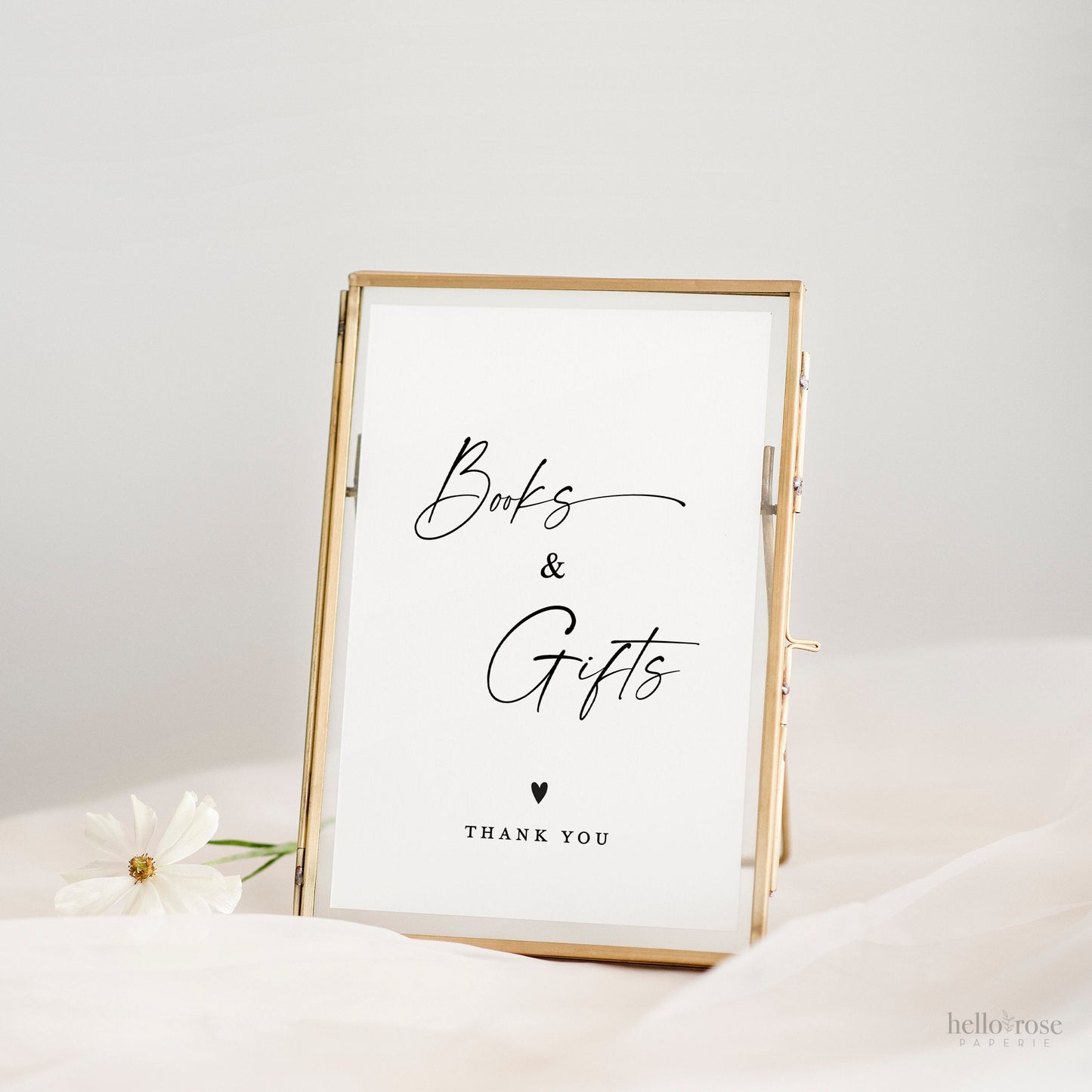 Books and Gifts Simple Modern Sign . Minimalist Baby Shower Gift Table Sign . PRINTABLE Editable Template Instant Download Templett SM-T