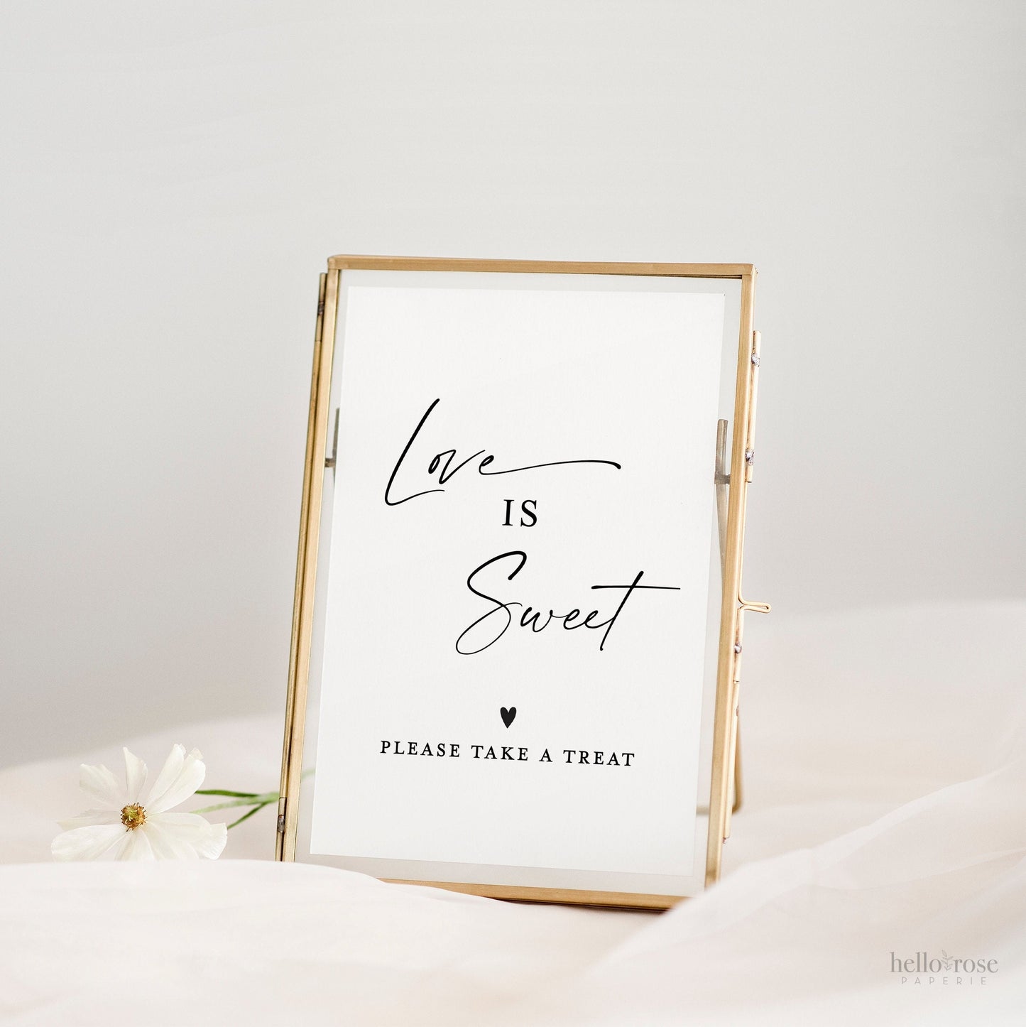 Love is Sweet Please Take a Treat Sign . Wedding Engagement Party Bridal Shower . Simple Modern . Template Instant Download Templett SM-T