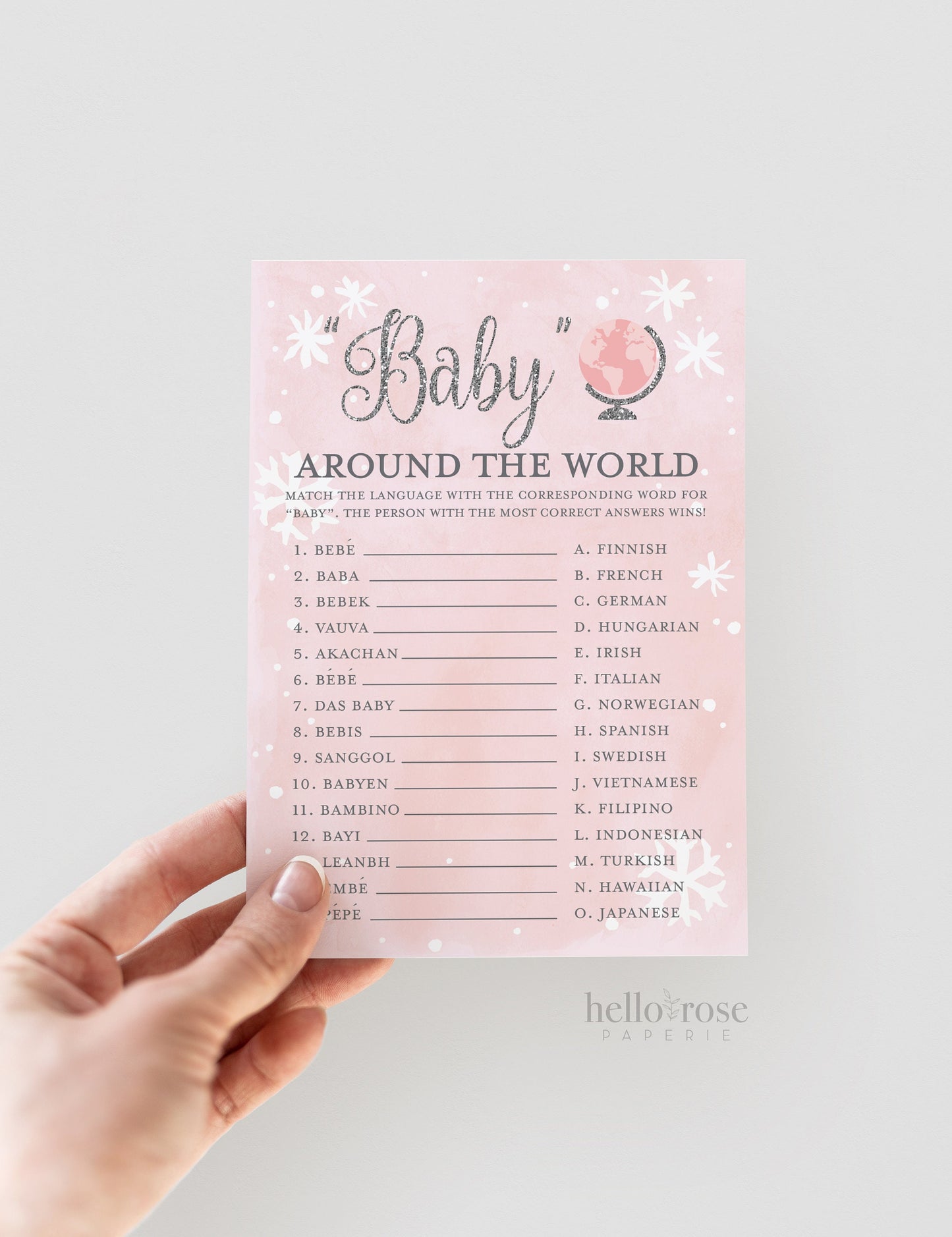 Baby Shower Twins Boy and Girl Games Set 8 Games Printable . Blue Pink and Silver . Winter Baby its Cold Outside . Instant Download Bundle