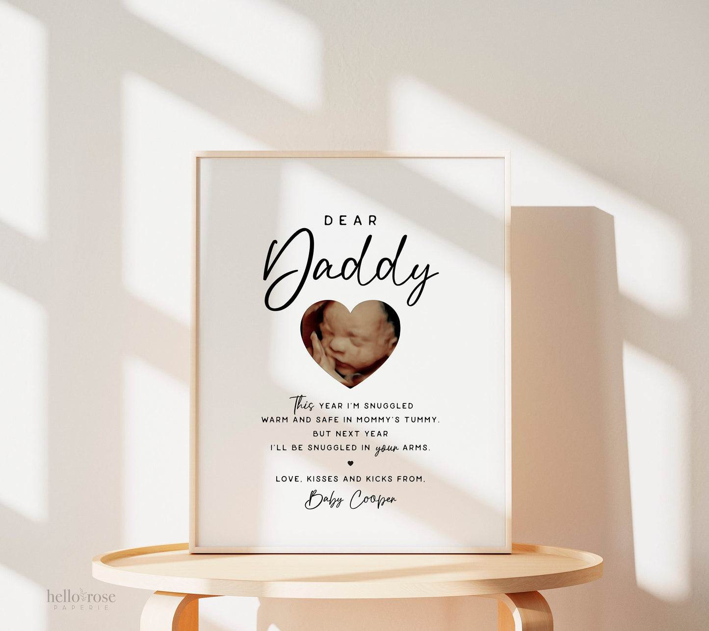 Dear Daddy Printable Gift for Dad . Christmas Valentine's Day Father's Day Birthday Gift for Him . PRINTABLE Editable Template . Templett