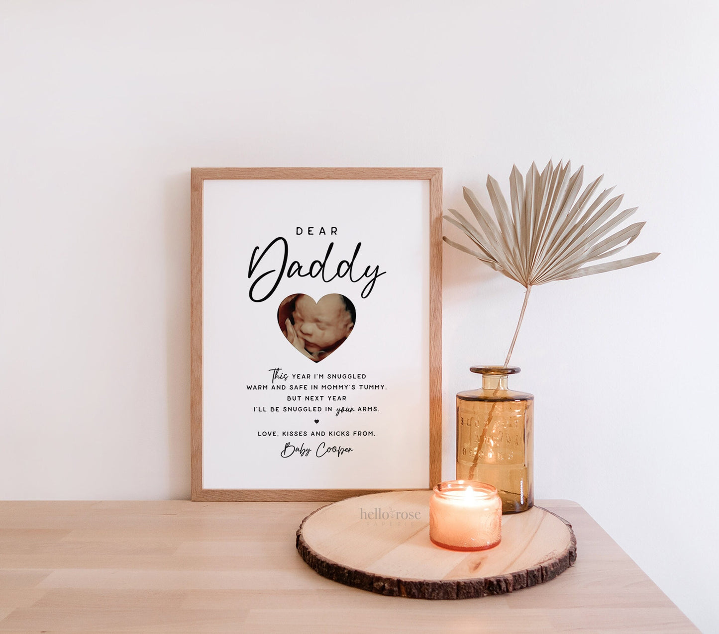 Dear Daddy Printable Gift for Dad . Christmas Valentine's Day Father's Day Birthday Gift for Him . PRINTABLE Editable Template . Templett