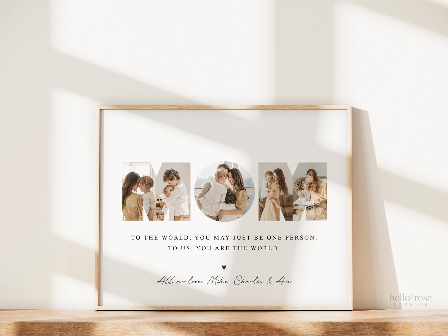 Mothers Day Gift for Mom Photo Printable . Personalized Photo Gift from Kids Husband . PRINTABLE DIGITAL DOWNLOAD