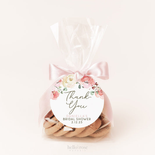 PRINTABLE Thank You Favor Tags Stickers . Wedding Bridal Shower Baby Shower . Personalized Stickers Tags . 2.25" Digital Download PDF