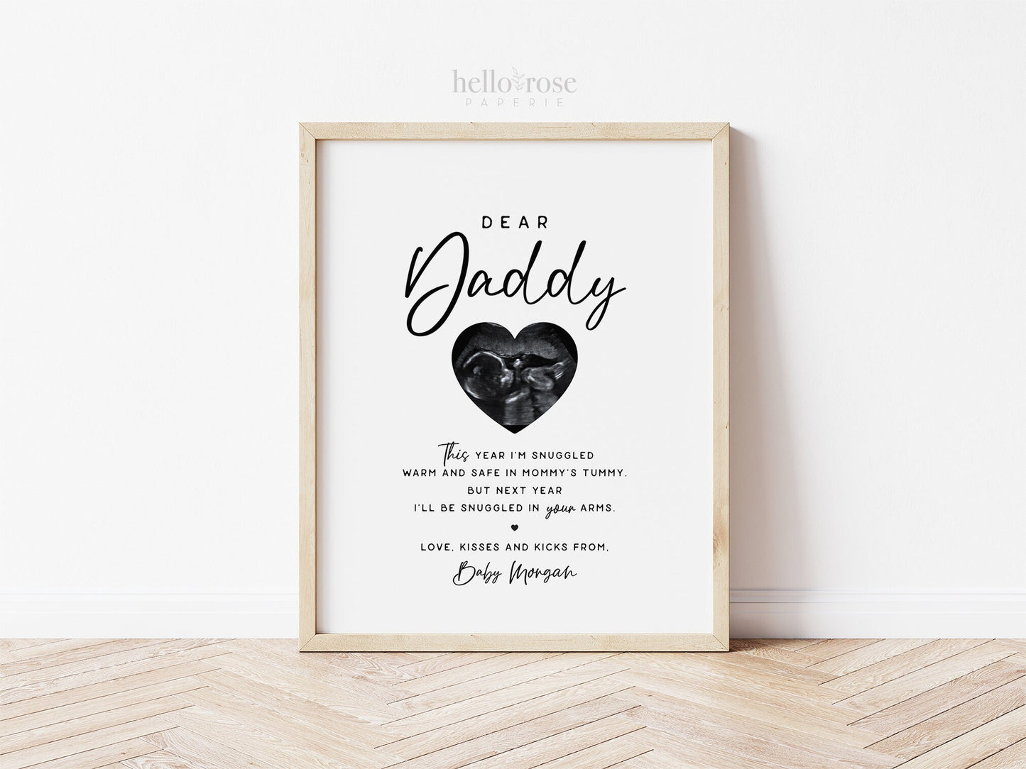 Dear Daddy Printable Gift for Dad . Christmas Valentine's Day Father's Day Birthday Gift for Him . PRINTABLE Editable Template . Templett