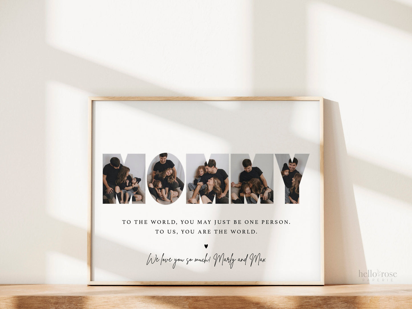Mothers Day Photo Gift for Mom, Mommy . Personalized Printable Gift from Kids . Gift from Children Husband . DIGITAL DOWNLOAD