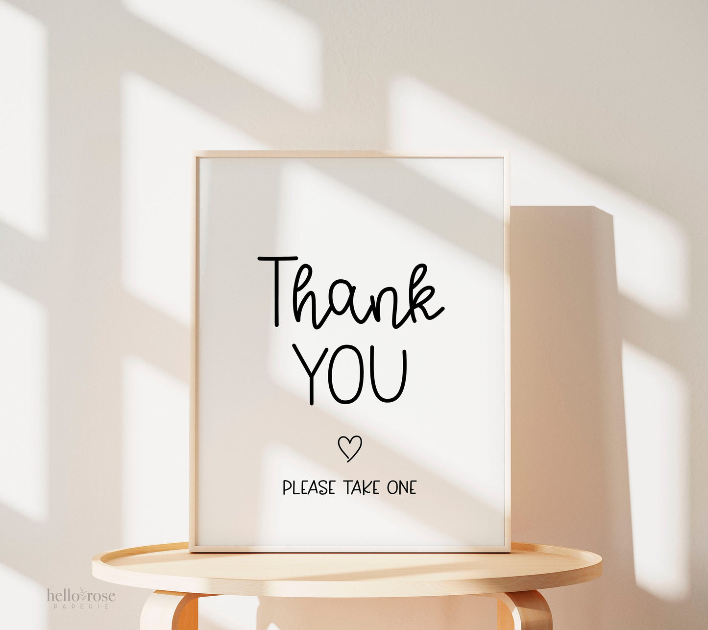 Thank You Please Take One Baby Shower Favors Sign . Boy Girl Neutral . Kraft + Black & White . Printable 8x10 Instant Download . K4