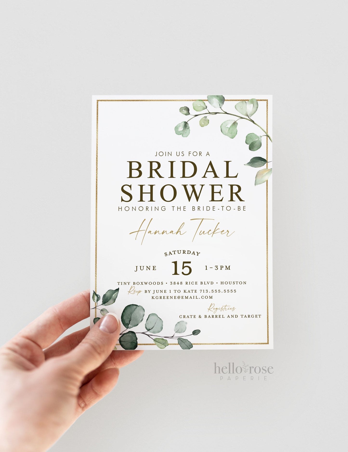The Ring Hunt Game Sign . Bridal Shower Bachelorette Party . Greenery + Gold . PRINTABLE Editable Template Instant Download Templett G2-T