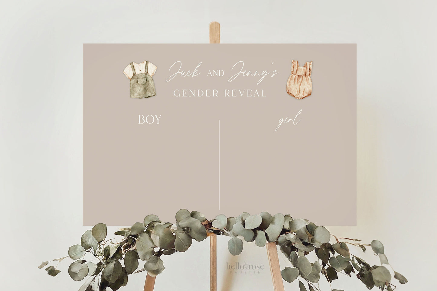 Boy or Girl What Will Baby Be Template, Gender Guess Sign, Boho Personalized Gender Reveal, Gender Neutral Poster, TEMPLETT Download GR2-T