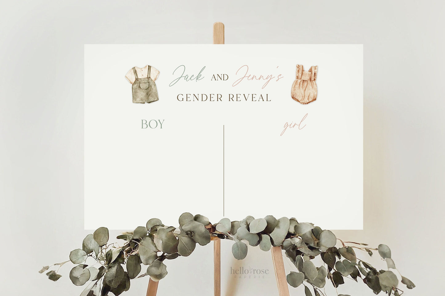 Boy or Girl What Will Baby Be Template, Gender Guess Sign, Boho Personalized Gender Reveal, Gender Neutral Poster, TEMPLETT Download GR2-T