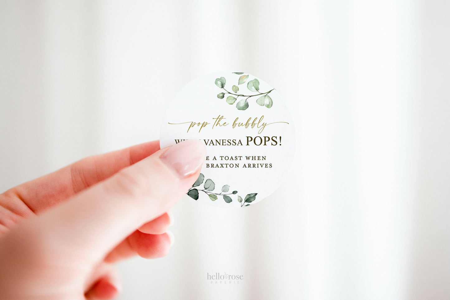 Pop the Bubbly When She Pops Tags Stickers . Personalized Champagne Baby Shower Favors . Editable PRINTABLE Templett Instant Download G2-T