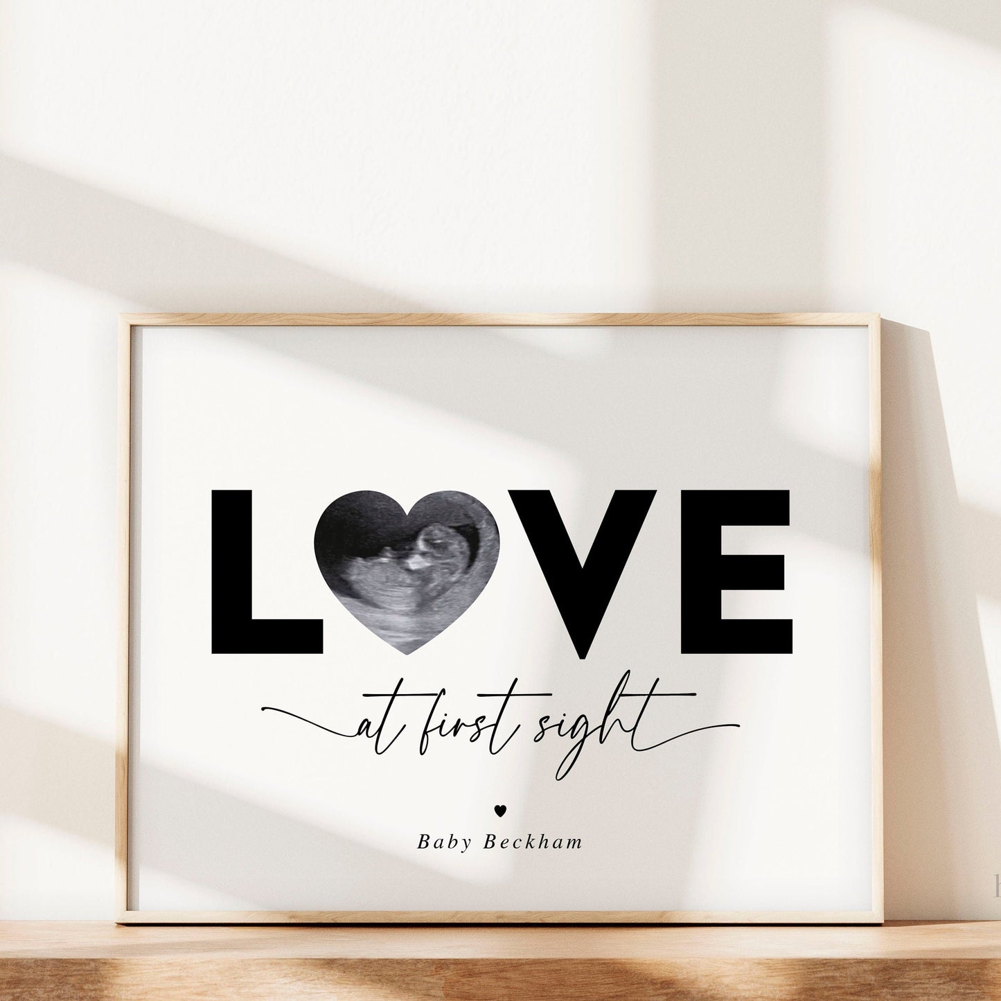 Love at First Sight Gift Sonogram Ultrasound Scan, Personalized Pregnancy Announcement, Mothers Day Fathers Day, Baby, PRINTABLE DOWNLOAD