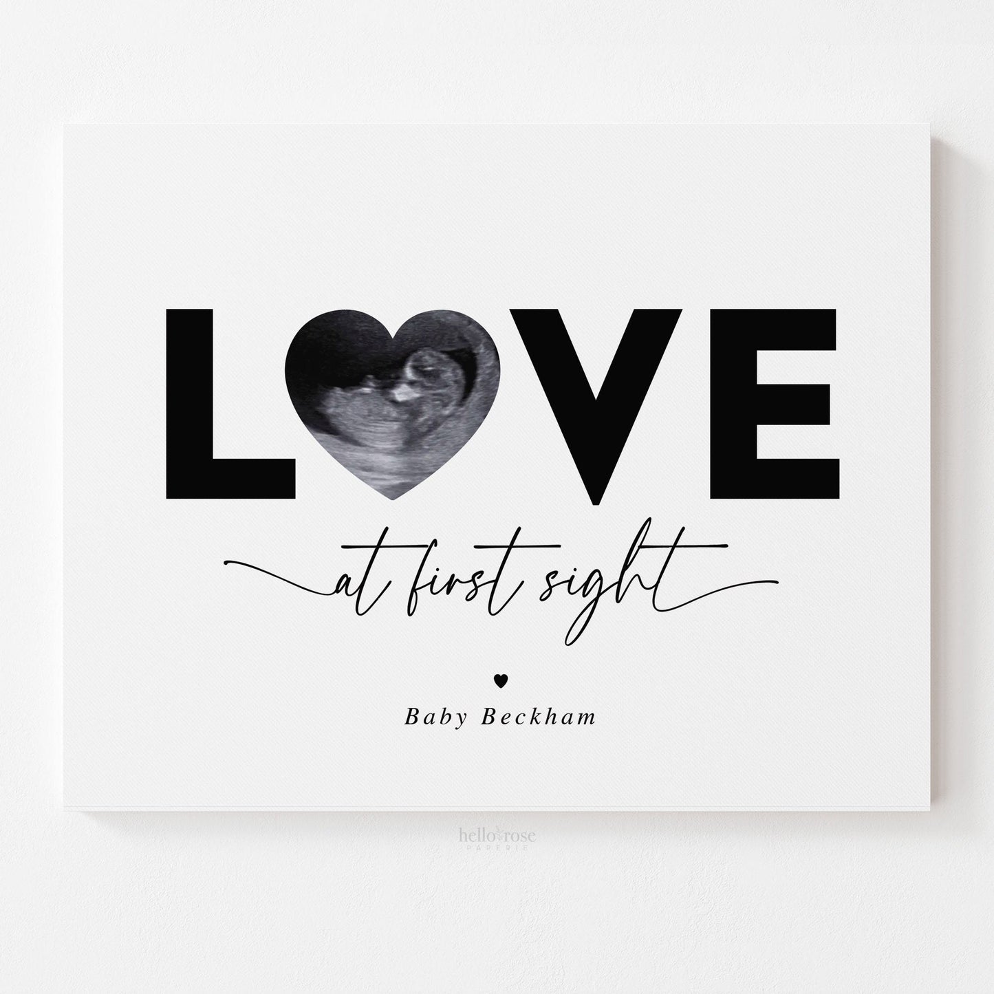 Love at First Sight Gift Sonogram Ultrasound Scan, Personalized Pregnancy Announcement, Mothers Day Fathers Day, Baby, PRINTABLE DOWNLOAD