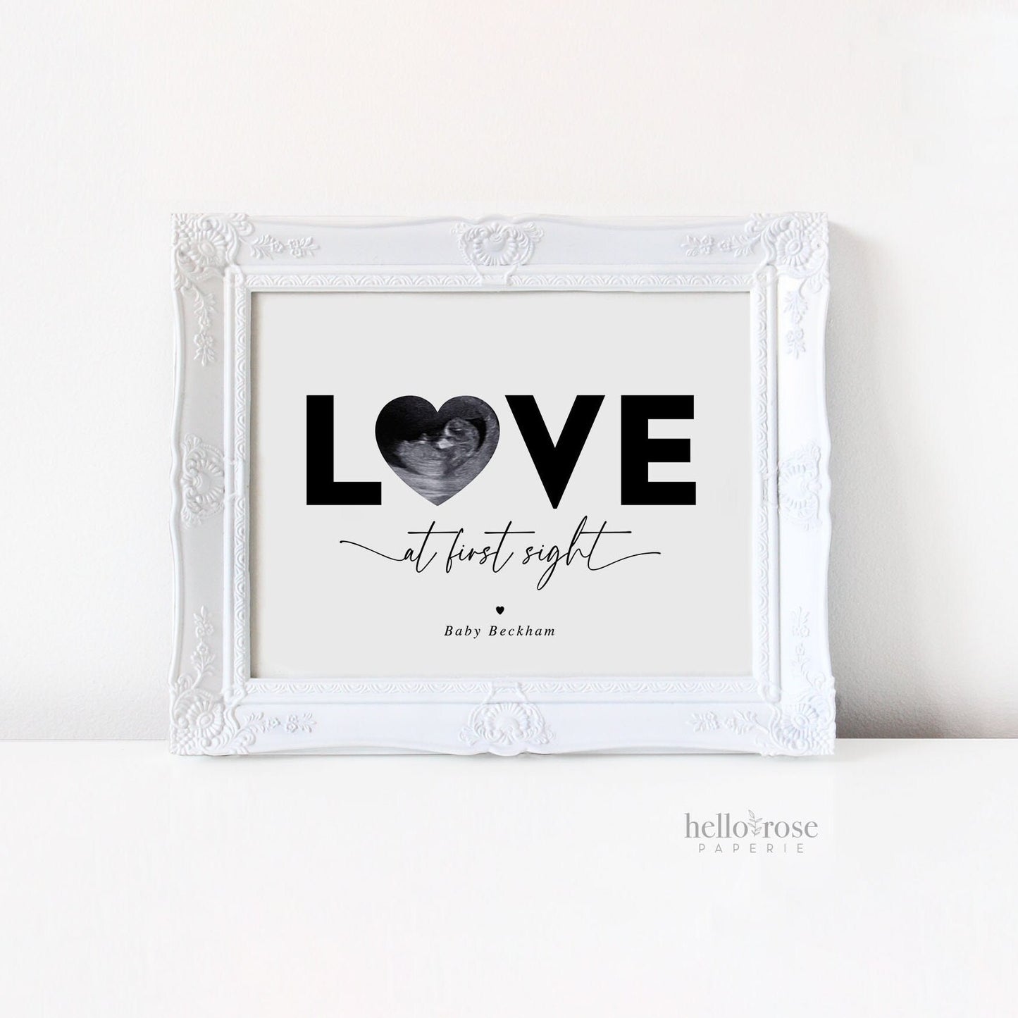 Love at First Sight Gift Sonogram Ultrasound Scan, Personalized Pregnancy Announcement, Mothers Day Fathers Day, Baby, PRINTABLE DOWNLOAD
