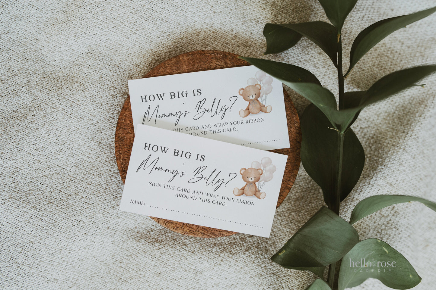 How Big is Mommys Belly Printable Sign + Cards, Teddy Bear with White Balloons, Boy Girl Baby, Can Bearly Wait, Template Download Templett