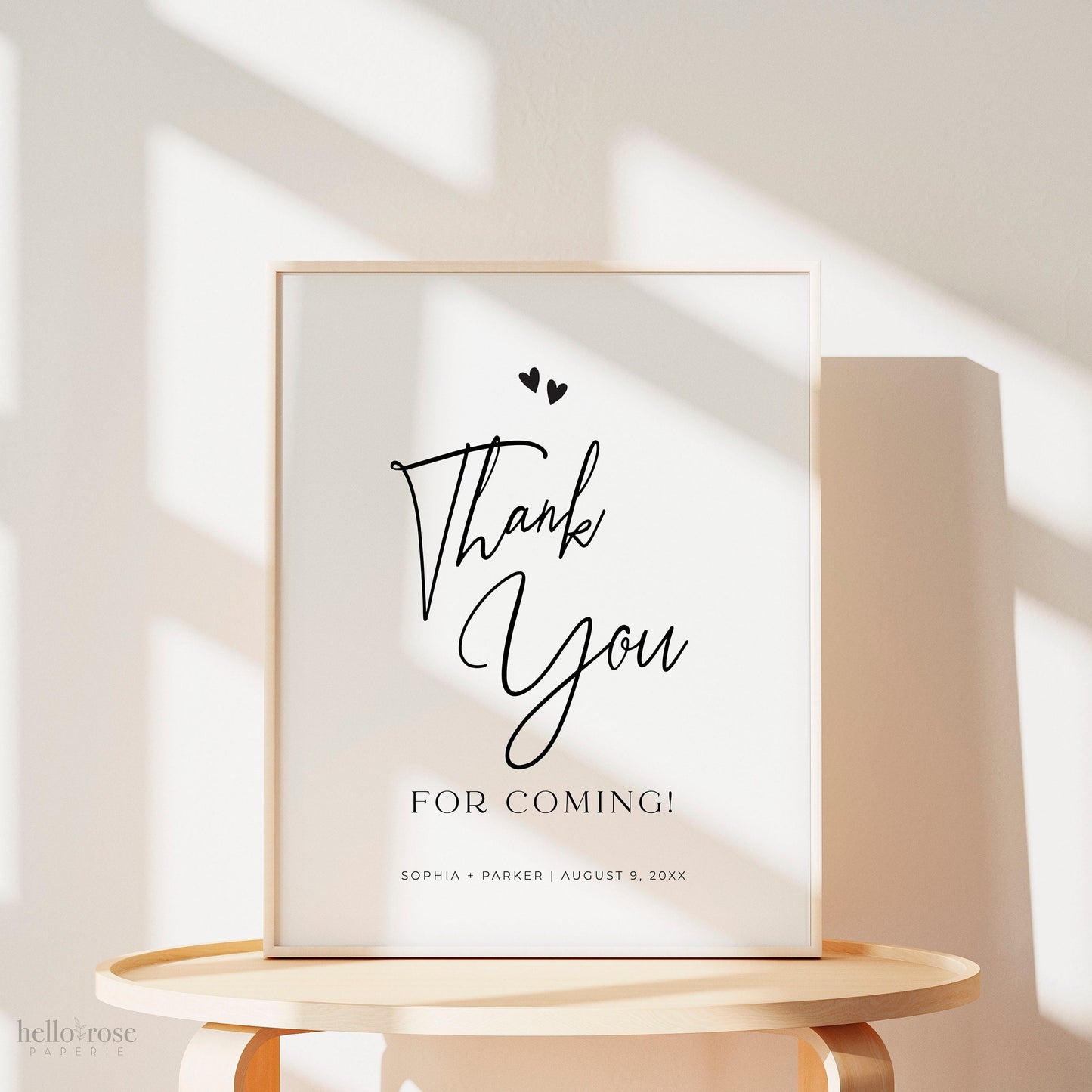 Thank You Sign Editable Template . Please Take One . Wedding Bridal Baby Shower . Minimalist PRINTABLE Instant Download Templett M2-T