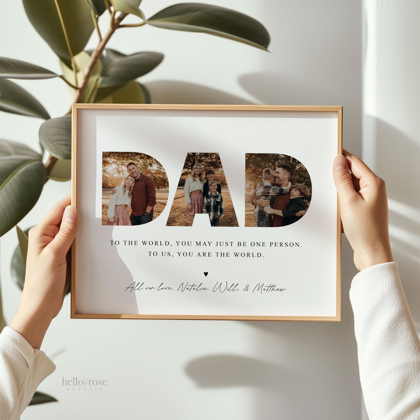 Fathers Day Dad Photo Gift for Daddy . Personalized Printable Gift from Kids . Gift Idea for Dad from Children Wife . DIGITAL DOWNLOAD