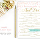 Wedding Vows Mad Libs Bridal Shower Game . Printable Instant Download . Pink and Gold Glitter . Digital Download . Wedding Party Game