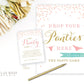 Drop Your Panties Here Printable Game and Sign . Pink and Gold Bridal Shower Panty Game . Hens Party . Bachelorette Party . Instant Download