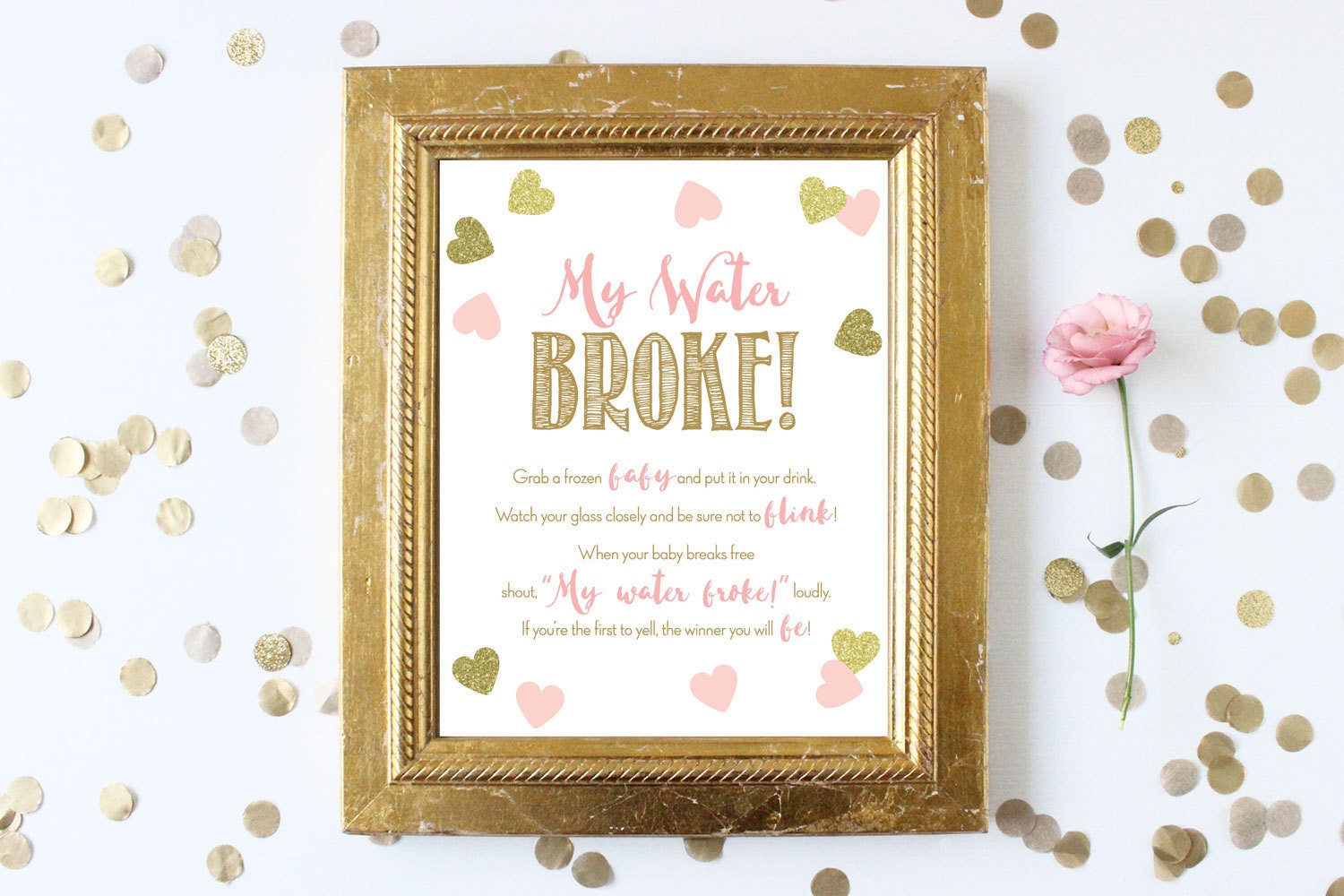 Baby Shower Emoji Pictionary . African American Emoji Pictionary Black Baby Girl Shower Game . Pink Gold Hearts . Printable Instant Download