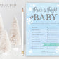 Baby Shower Boy Games Set 8 Games Printable . Blue and Silver Winter Wonderland Snowflakes Baby its Cold Outside . Instant Download Bundle