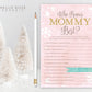 Who Knows Mommy Best Baby Shower Game . Winter Girl . Baby its Cold Outside . Pink and Gold Glitter . Printable Download