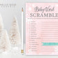 Baby Word Scramble Baby Shower Game . Baby its Cold Outside Pink and Silver Girl . Winter Wonderland . PRINTABLE Instant Digital Download