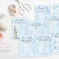 Baby Shower Boy Games Set 8 Games Printable . Blue and Silver Winter Wonderland Snowflakes Baby its Cold Outside . Instant Download Bundle