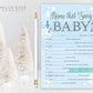 Baby Shower Boy Games Set 8 Games Printable . Blue and Silver Winter Wonderland Snowflakes Baby its Cold Outside . Instant Download Bundle