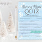 Nursery Rhyme Quiz Baby Shower Trivia Game . Baby It's Cold Outside Boy . Blue and Silver . Winter Snowflakes . Printable Instant Download