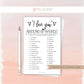 I Love You Around the World Printable Game . Bridal Wedding Shower . Bachelorette Hens . Kraft Minimalist Black White . Instant Download K3