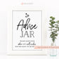 Advice and Well Wishes for the soon to be Mrs Printable Sign . Advice Jar . Bridal Shower . Bachelorette Hens Party . Instant Download 8x10