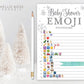 Baby Shower Emoji Pictionary Game . Winter Wonderland Girl Boy Neutral Baby Shower . Baby its Cold Outside White + Silver Printable Download