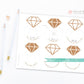 Diamond Ring Wine Glass Drink Tags . Printable Bachelorette Bridal Shower Wedding Bubbly Markers . Gold . Rose Gold . Silver . Pink . Blue
