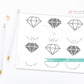 Diamond Ring Wine Glass Drink Tags . Printable Bachelorette Bridal Shower Wedding Bubbly Markers . Gold . Rose Gold . Silver . Pink . Blue