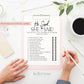 He Said She Said Who Said It Printable Bridal Shower Game . Kraft + Minimalist Black & White . Couples Shower . Instant Download Printable