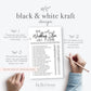The Wedding Shoe Game Printable . Wedding Bridal Couples Shower Engagement Party . Kraft + Minimalist Black White . Instant Download