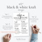 What's on Your Phone Printable Bridal Shower Game . Kraft + Minimalist Black & White . Bachelorette Hens Party . Instant Digital Download