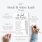He Said She Said Who Said It Printable Bridal Shower Game . Kraft + Minimalist Black & White . Couples Shower . Instant Download Printable