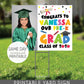 PRINTABLE Graduation Parade Yard Sign with photo . PreK, Kindergarten, 1st, 2nd, 3rd, 4th, 5th Grade . PRINTABLE Digital Download