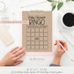 Baby Shower Bingo . Printable Baby Shower Gift Opening Game . Girl or Boy . Kraft + Minimalist Black and White . Instant Digital Download K4